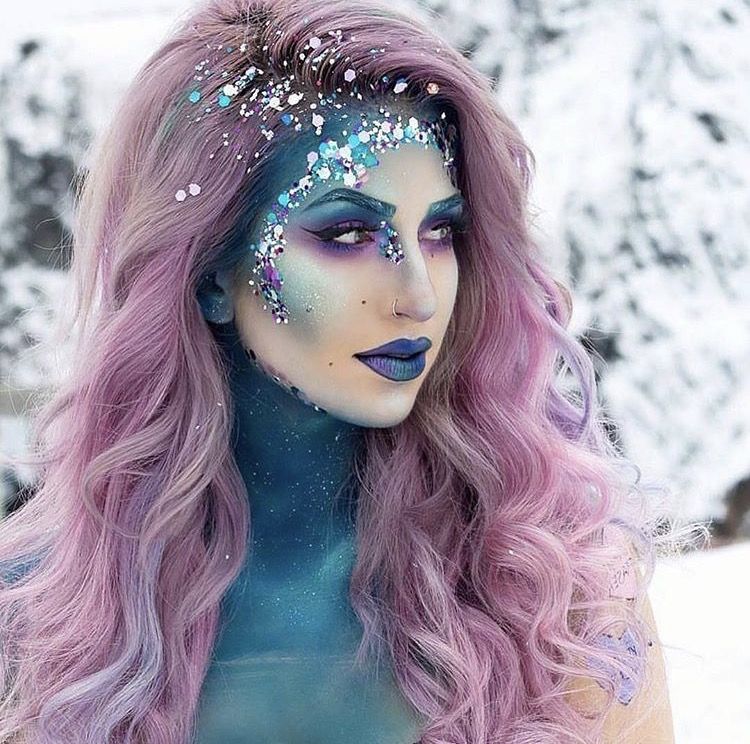 maquiagem de sereia de carnaval