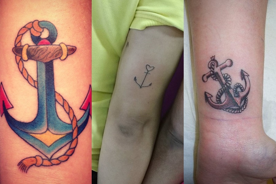3 modelos de tatuagens com âncora