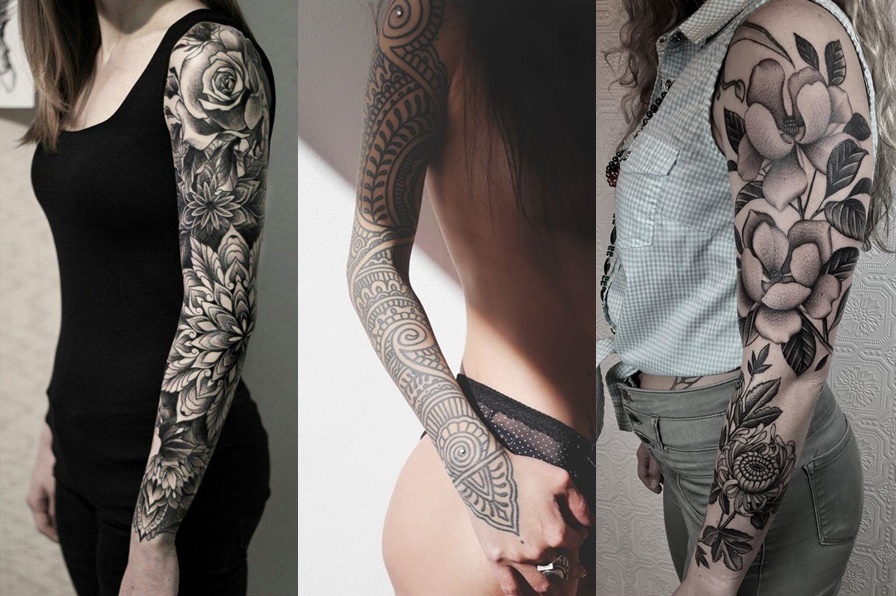 modelos de tatuagens no braço de flores e desenhos 
