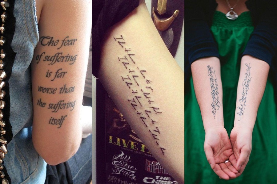 frases maiores para se tatuar no braço ocupando mais espaço