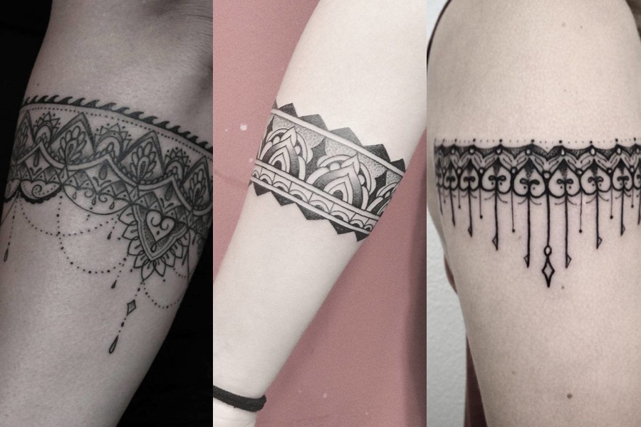 tatuagem no braço modelo tribal 