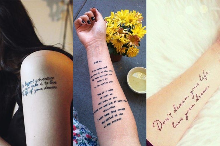 textos, músicas ou poemas para se tatuar no braço