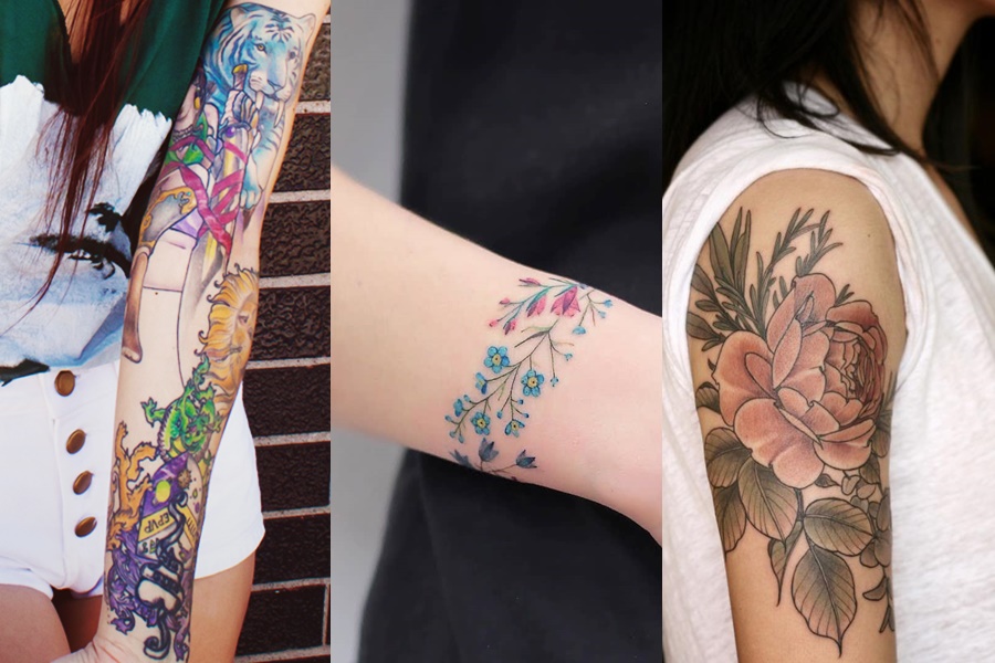 tatuagens coloridas no braço