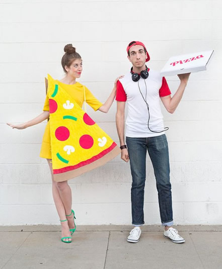 fantasia para casal pizza e entregador de pizza