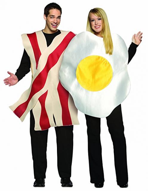 fantasia casal ovo e bacon 