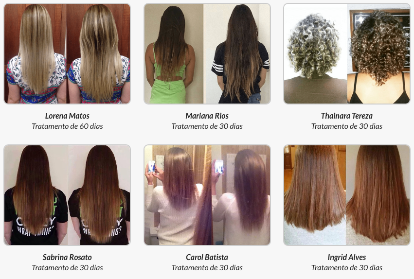 antes e depois do Luminus Hair
