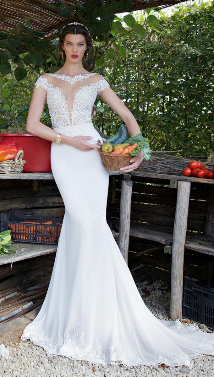 modelo de vestido de noiva sereia simples