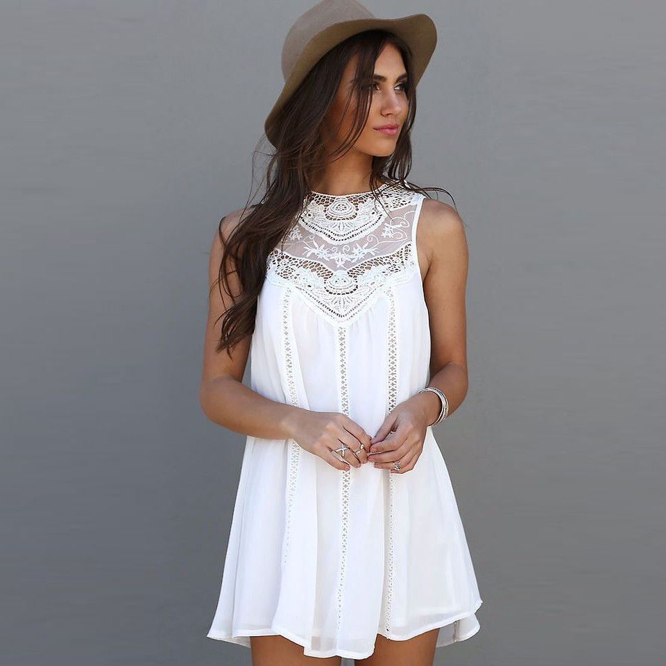 vestido branco curto