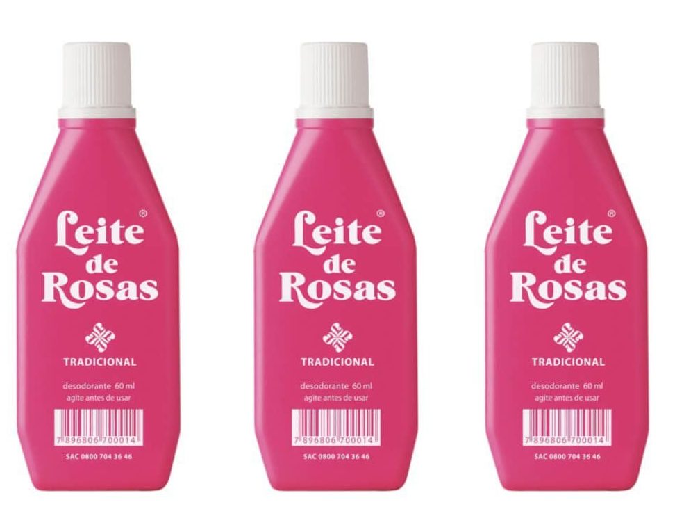 3 frascos de leite de rosas 