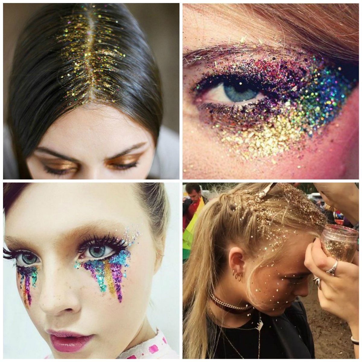 maquiagem com glitter para carnaval