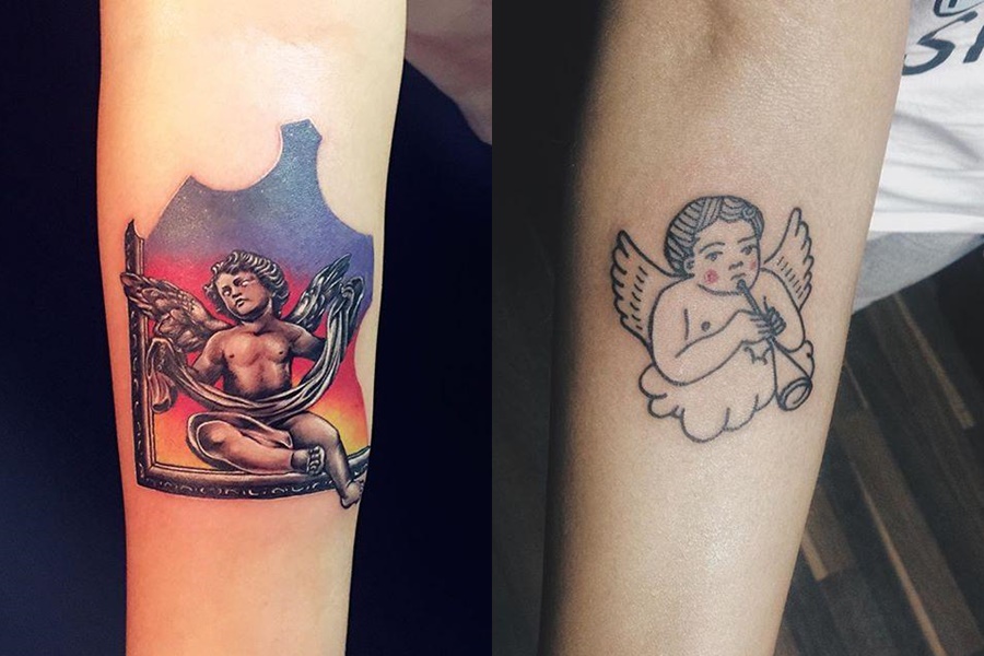 tatuagens femininas de anjo